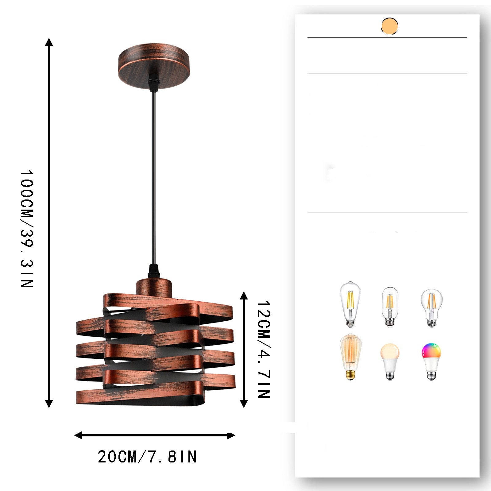 Bedside Chandelier American Vintage Living Room Bedroom Chandelier — view 5