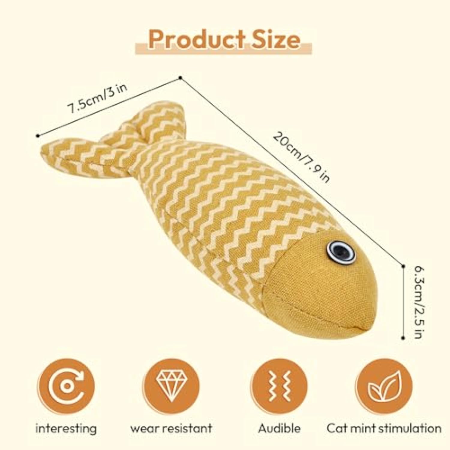 Three-Piece Catnip Fish Kicker Set for Cat Café Play Rotations, Adoption Lounges, and Enrichment Baskets — view 6