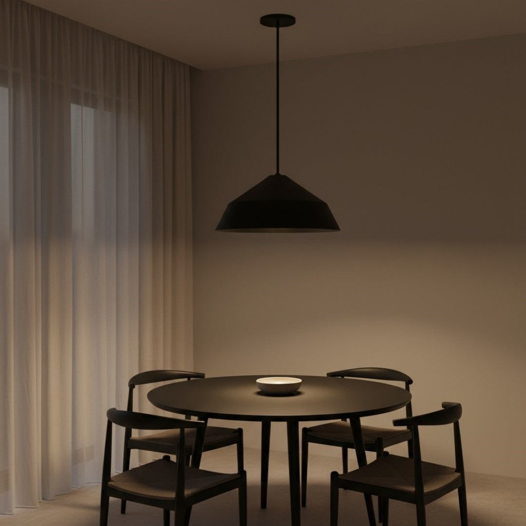 22-Inch Black Integrated LED Pendant for Restaurant Dining Areas — view 8