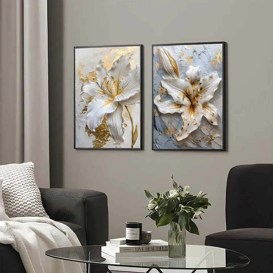 Hand-painted Floral Study Room Decorative Painting — view 4