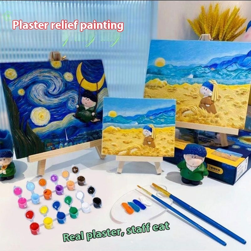 Three-dimensional Relief Plaster Decorative Painting Handmade Diy Series — view 3