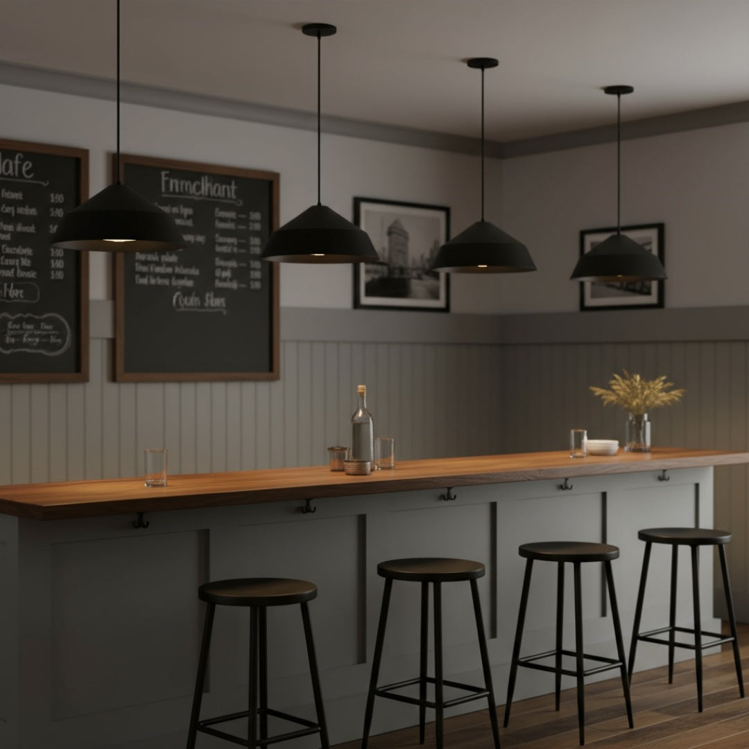 22-Inch Black Integrated LED Pendant for Restaurant Dining Areas — view 7