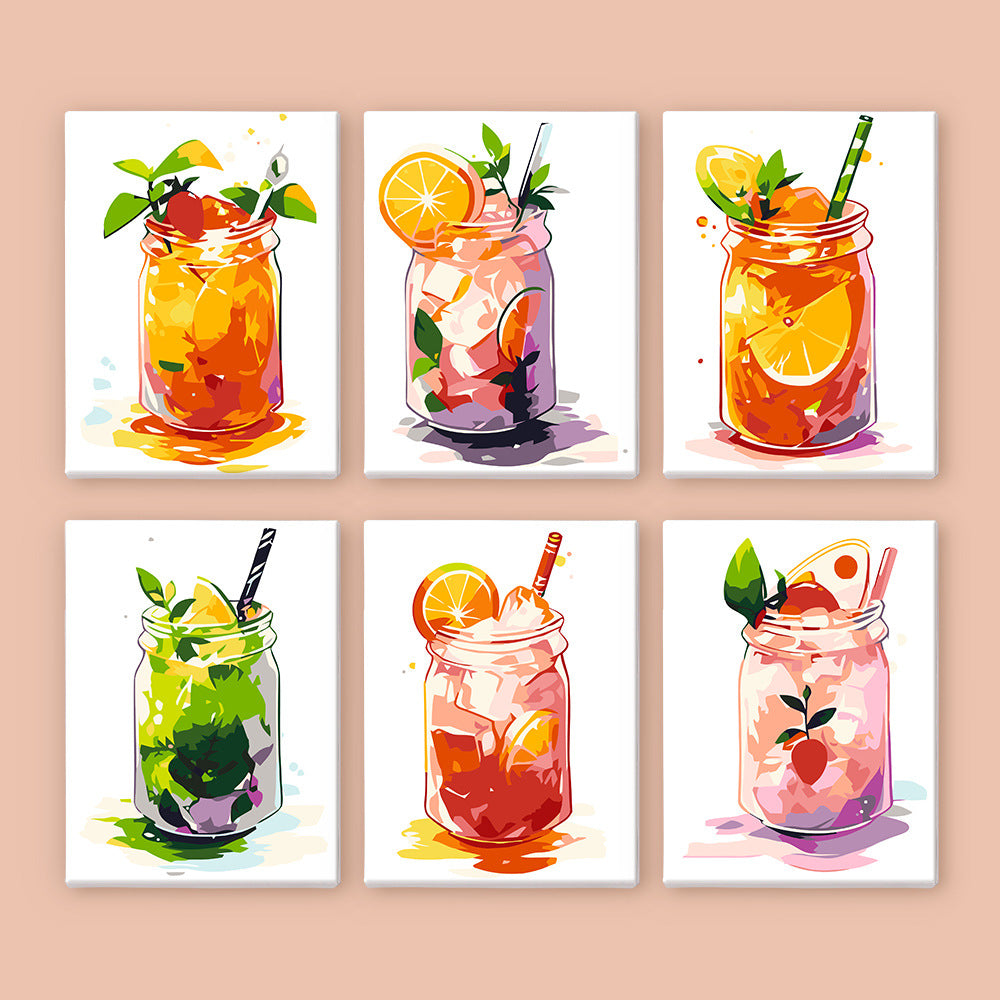 New Small Painting Set Foreign Trade Popular Style Landscape Flower Hand-painted Diy Digital Oil Painting Amazon FBA Global Hair — view 3