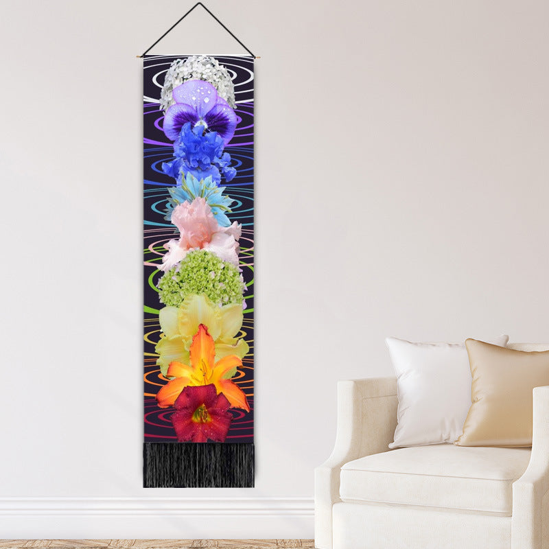Decorative Hanging Paintings Printed Home Decor Wall Hangings Tassel Tapestries — view 4