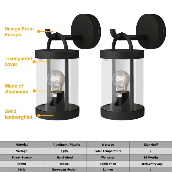 Outdoor E26 Lantern Wall Sconce for Restaurant Patios and Entryways — view 4