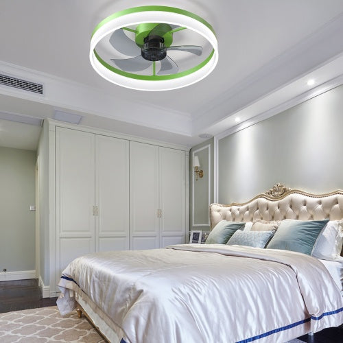 Slim Dimmable LED Ceiling Fan with Light for Restaurant Dining Rooms — view 2
