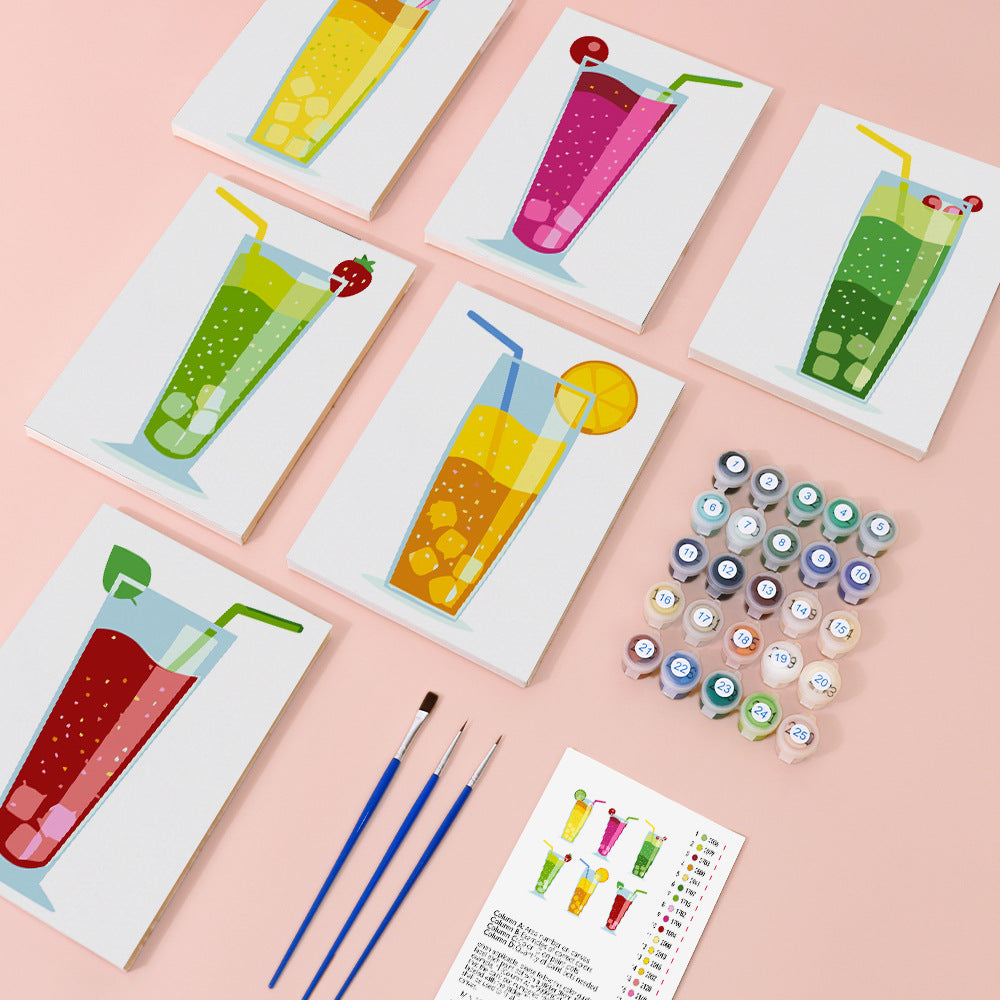New Small Painting Set Foreign Trade Popular Style Landscape Flower Hand-painted Diy Digital Oil Painting Amazon FBA Global Hair — view 18