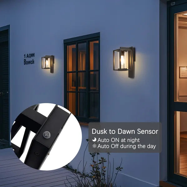 Dusk-to-Dawn Motion Sensor Aluminum Wall Lamp for Restaurant Entrances and Patios — view 3