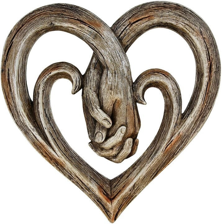 Hand-in-hand Heart Wall Decor Decorative Art Piece  Gift Item  Craft Ornament  Wooden Hanging Decoration — view 5