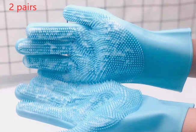 Flexible Silicone Deshedding Glove for Cat Café Grooming Stations, Foster Rooms, and Daily Coat Care — view 4
