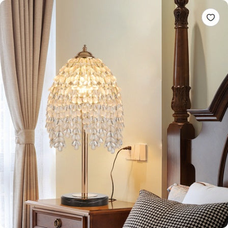 Gold Crystal Waterfall Table Lamp — 19-Inch Dining Accent — view 2