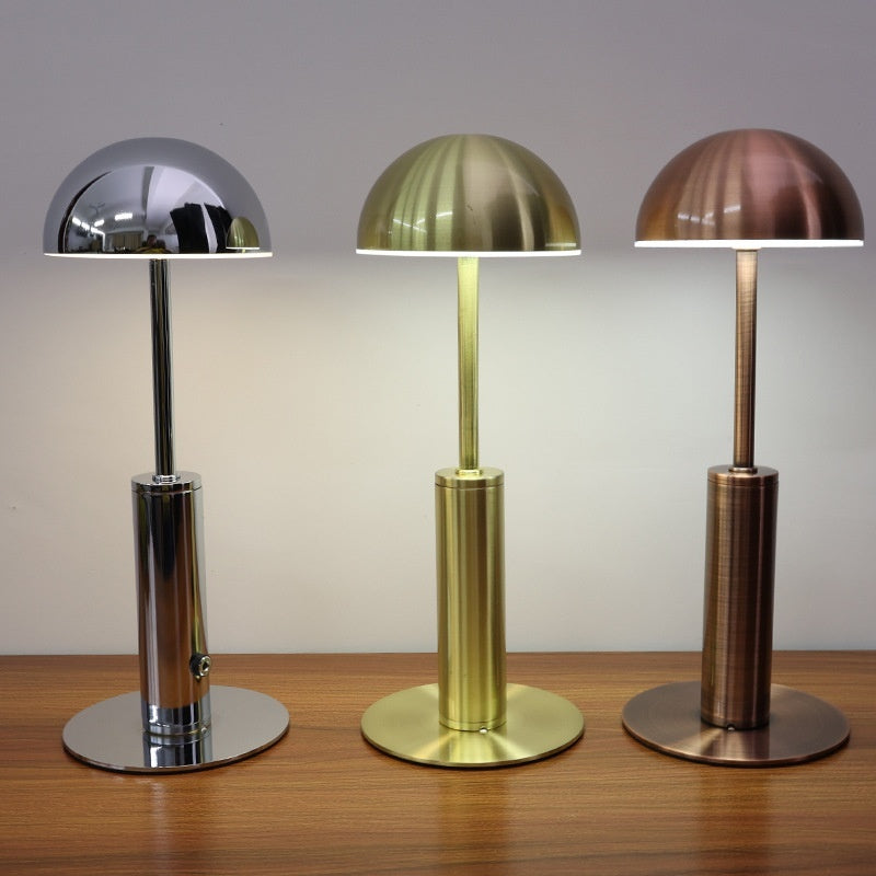 Cross-Border Led Rechargeable Bar Table Lamp Creative Mushroom-shaped Haircut Decorative Lamp Ambience Light Outdoor Restaurant And Cafe Desk Lamp