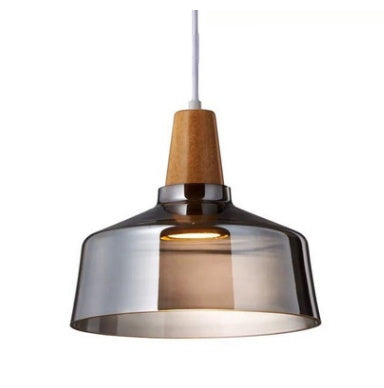 Smoked Glass & Wood Pendant Light for Restaurants and Bars — view 7