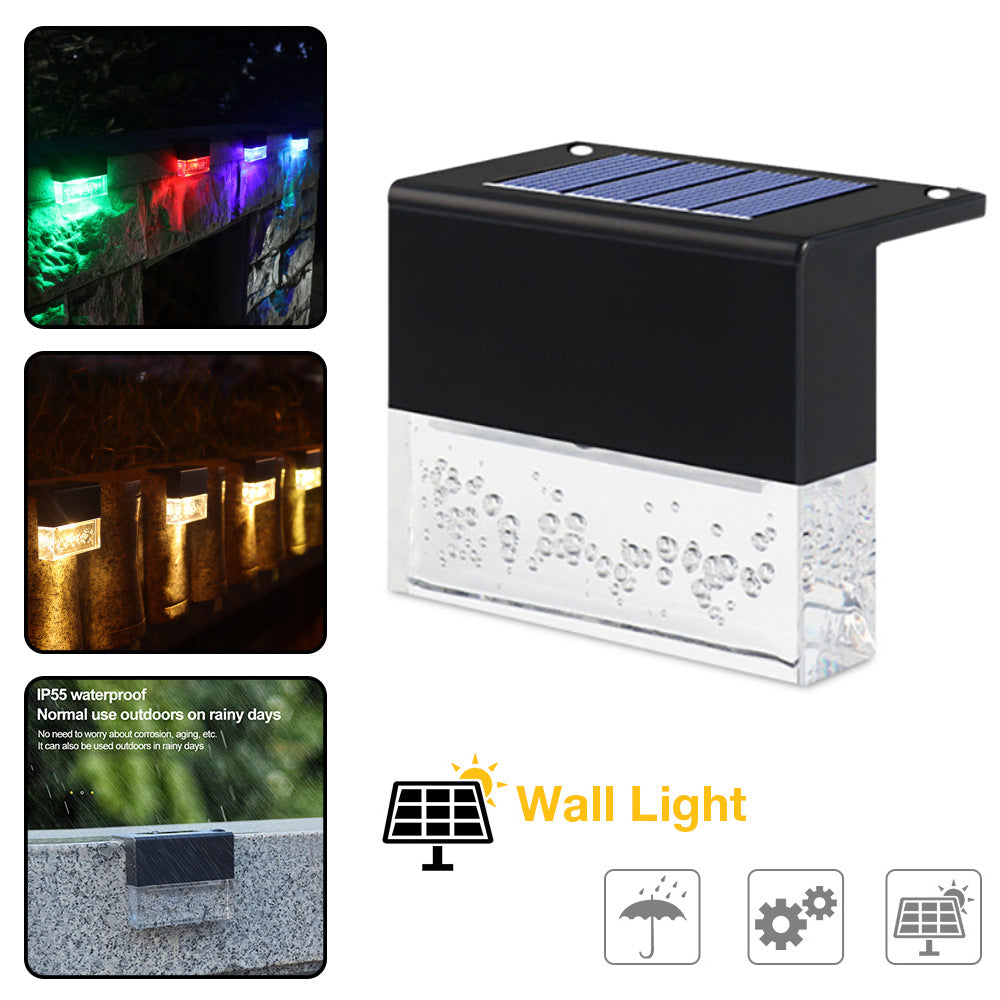 RGB Solar Step & Fence Lights — Restaurant Patio — view 6