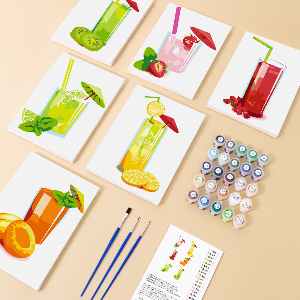 New Small Painting Set Foreign Trade Popular Style Landscape Flower Hand-painted Diy Digital Oil Painting Amazon FBA Global Hair — view 2
