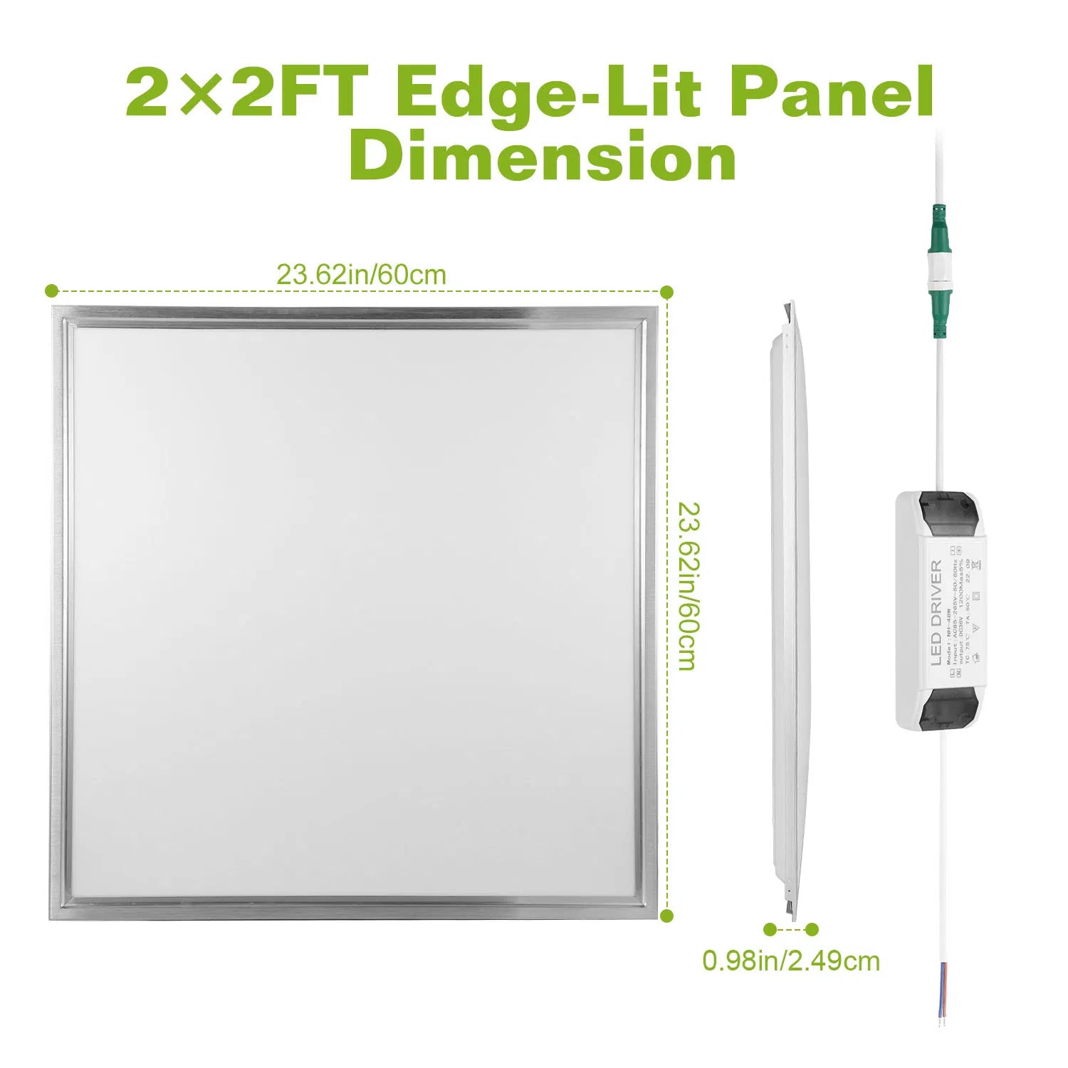 2-Pack 2x2 LED Panel Lights — Restaurant Ceiling — view 3