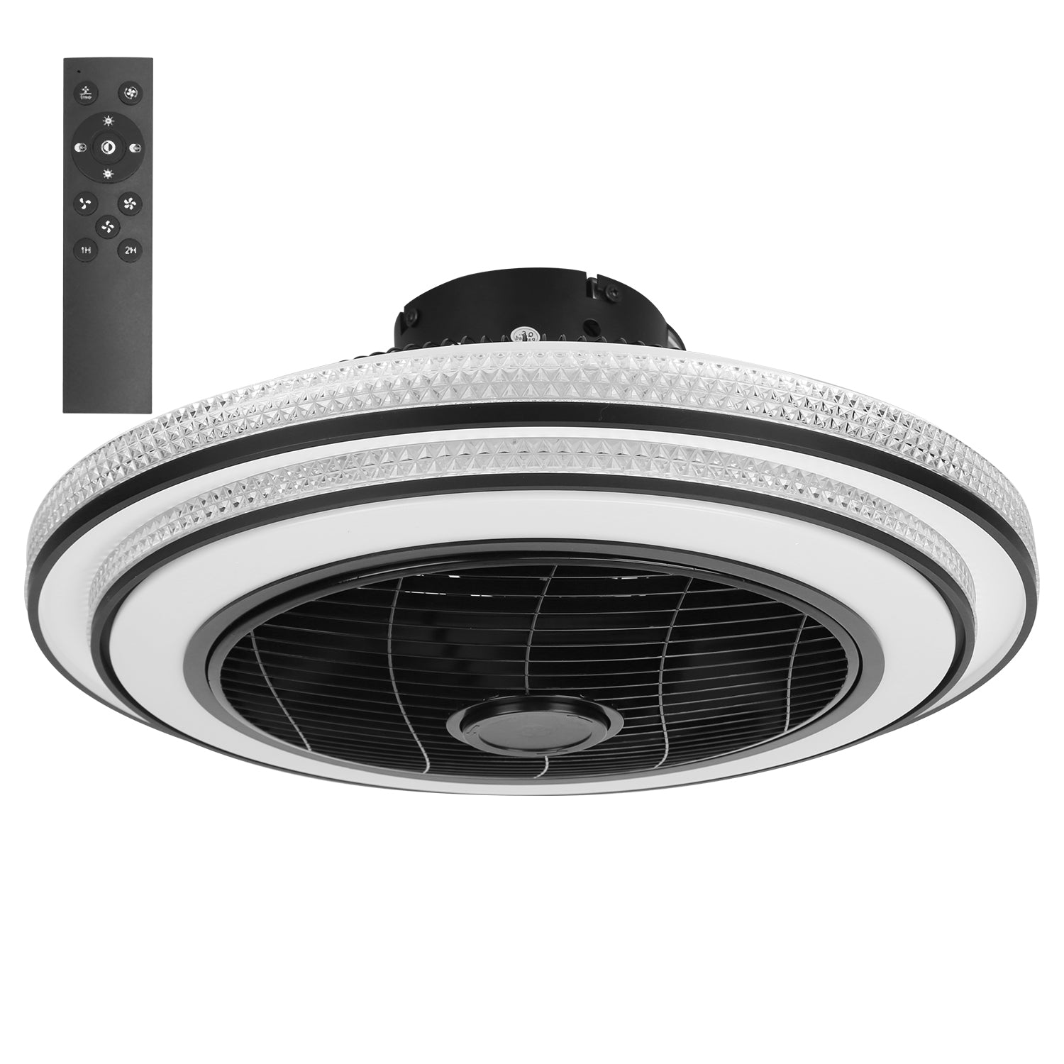 20.5-Inch Black Ceiling Fan with 30W LED — Restaurant Dining — view 11