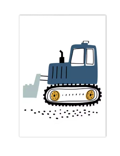 Excavator Canvas Art Poster Decoration Painting — view 8