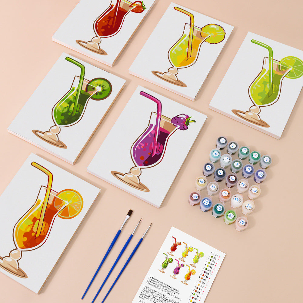 New Small Painting Set Foreign Trade Popular Style Landscape Flower Hand-painted Diy Digital Oil Painting Amazon FBA Global Hair — view 19