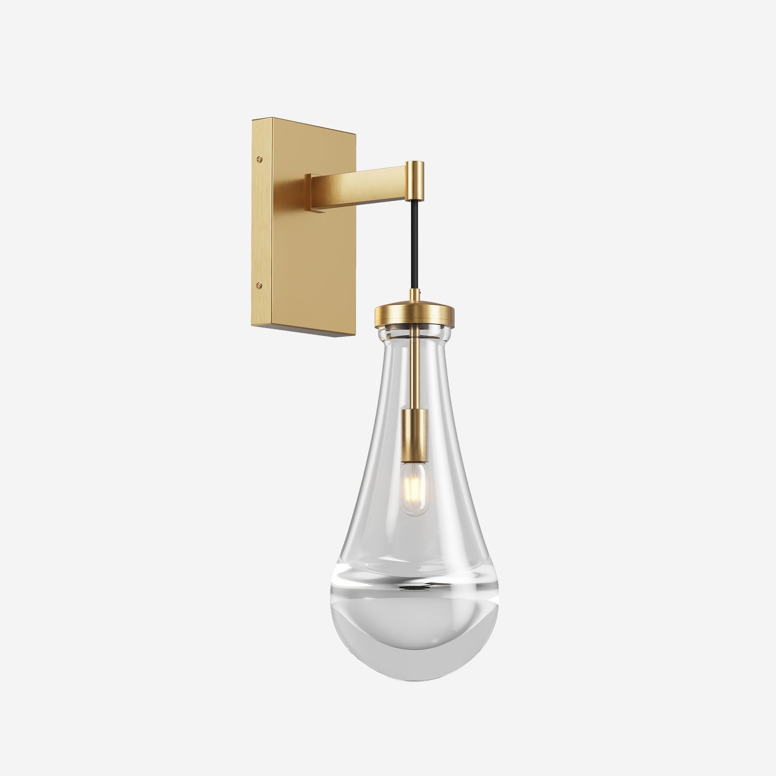 Brass Raindrop Glass Wall Sconces (2-Pack) — Restaurant — view 9
