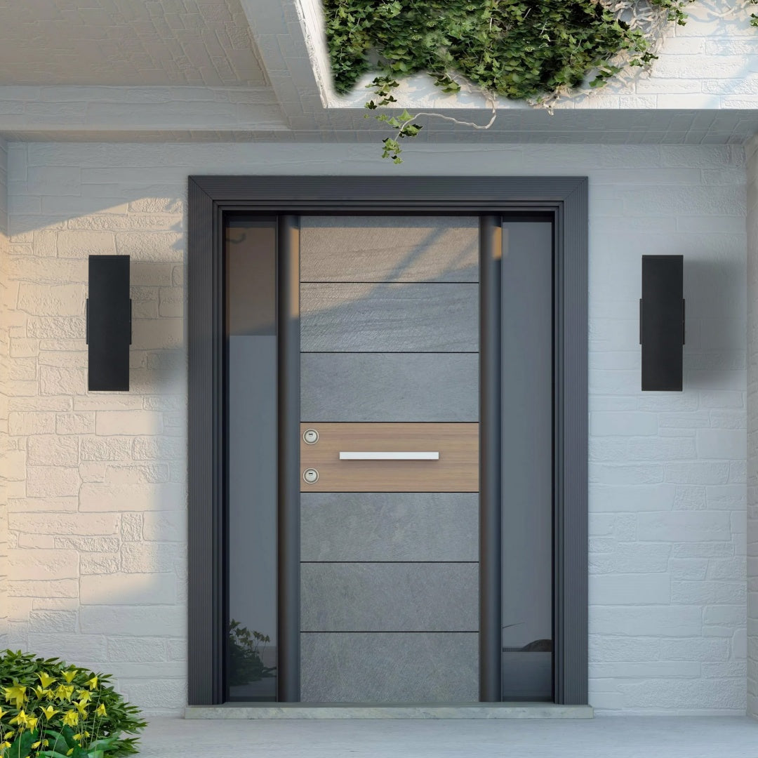 2-Pack Black Up and Down Weatherproof Wall Sconces for Restaurant Patios — view 4