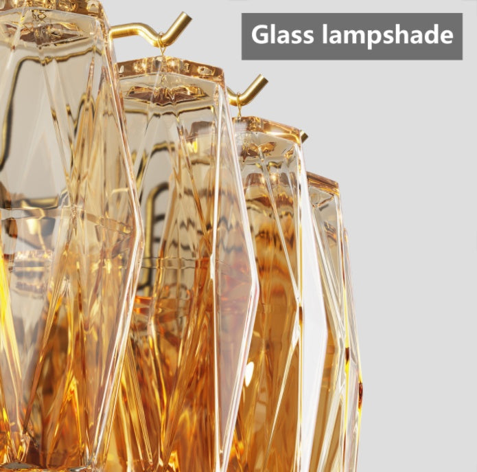 37-Inch 14-Light Gold Smoke-Glass Chandelier for Restaurant Dining Rooms and Hotel Lobbies — view 2