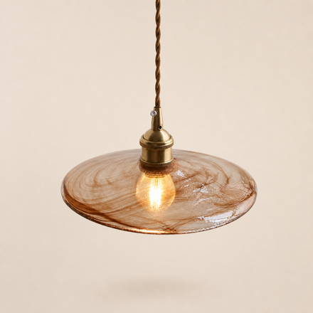 Resto Glow AI product image 2026-08-03 — clean background — Amber Pendant Light Japanese Retro Restaurant