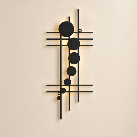 Resto Glow AI product image 2026-08-03 — clean background — Artistic Modern Geometric Metal Wall Decor