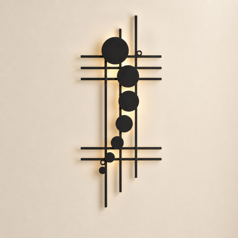 Resto Glow AI product image 2026-08-03 — clean background — Artistic Modern Geometric Metal Wall Decor