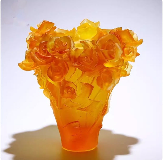 Light-luxury Rose Vase For Living Roomsartistic Floral Arrangement Decor — view 5