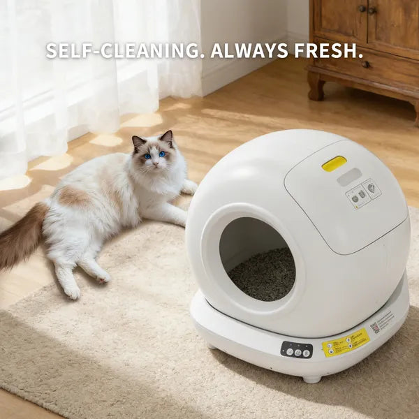 78-Liter Smart Self-Cleaning Litter Station for Cat Cafés, Multi-Cat Adoption Rooms, and Staff-Managed Hygiene Zones — view 5