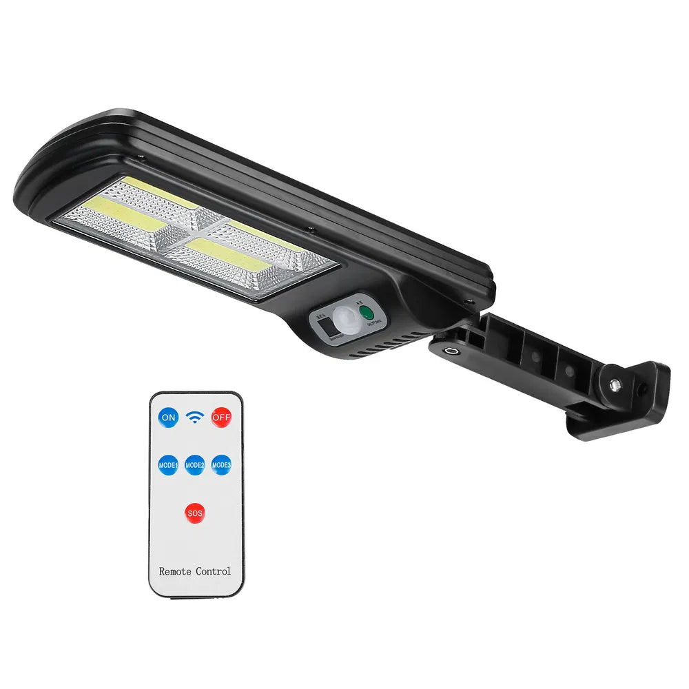 Solar 100-LED Motion Sensor Wall Light for Restaurant Patios and Walkways — view 7
