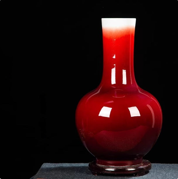 Ceramic Langhong Glazed Vase Large Artistic Ornament For Home Decor — view 3