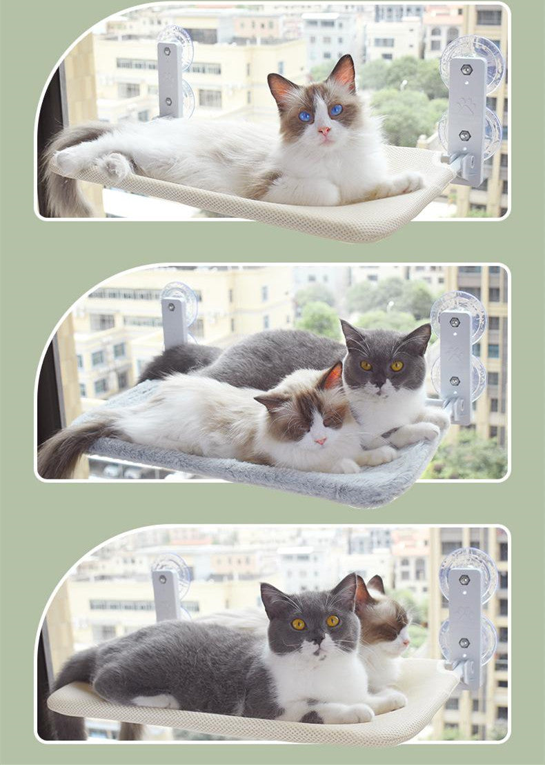 Suction-Mounted Window Perch for Cat Cafés, Street-Facing Lounges, and Elevated Guest Viewing Zones — view 10