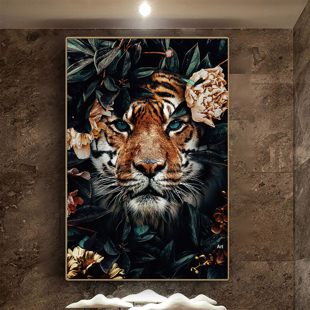 Living Room Decor Wall Decor Black Wildlife Canvas Poster Print — view 4