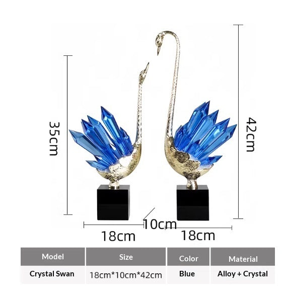 Affordable Luxury Crystal Swan High-End Home Decor For Foyer — view 7