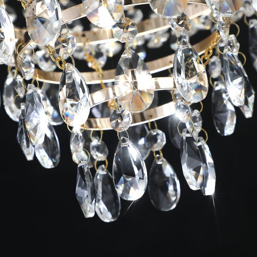 Large Gold Crystal Chandelier for Restaurant Dining Rooms and Hotel Lobbies — view 2