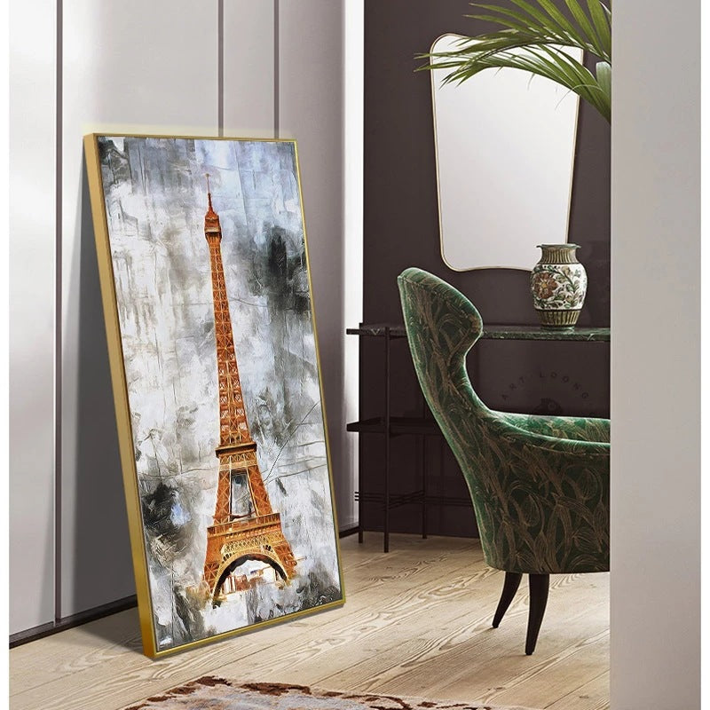 Bedroom Retro Golden Tower Landscape Canvas Painting — view 4
