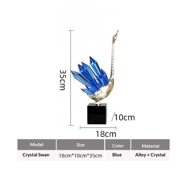 Affordable Luxury Crystal Swan High-End Home Decor For Foyer — view 5