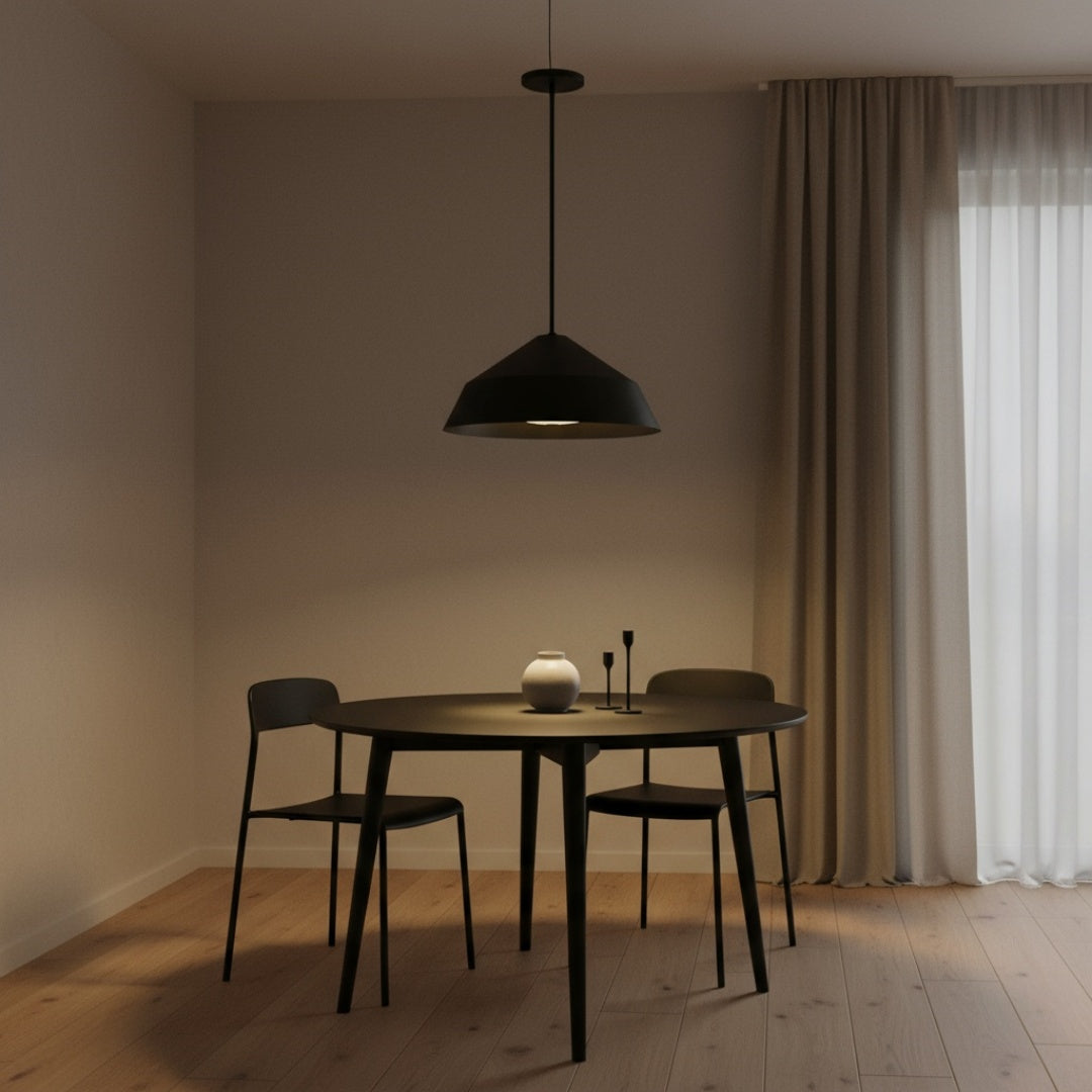 22-Inch Black Integrated LED Pendant for Restaurant Dining Areas — view 4