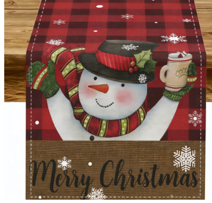 Christmasthemed Snowman Table MatFestive Christmas Table Decor — view 11