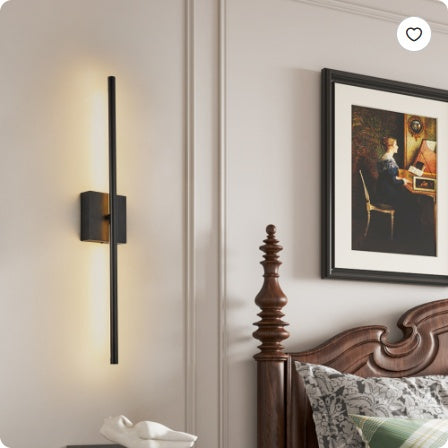 Matte Black LED Wall Sconce — 2-Piece Restaurant Set — view 5