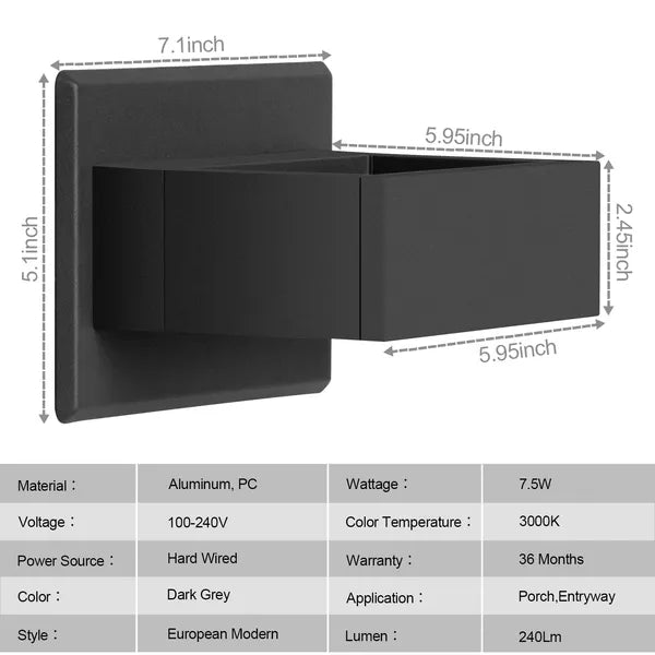 Waterproof Up-Down LED Wall Sconce for Restaurant Entrances — view 2
