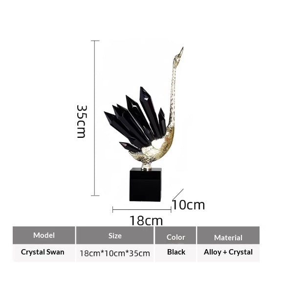 Affordable Luxury Crystal Swan High-End Home Decor For Foyer — view 8