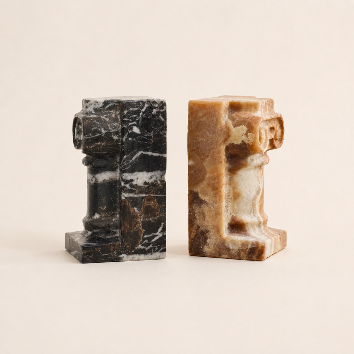 Resto Glow AI product image 2026-08-03 — clean background — Natural Marble Restaurant Tabletop Sculpture