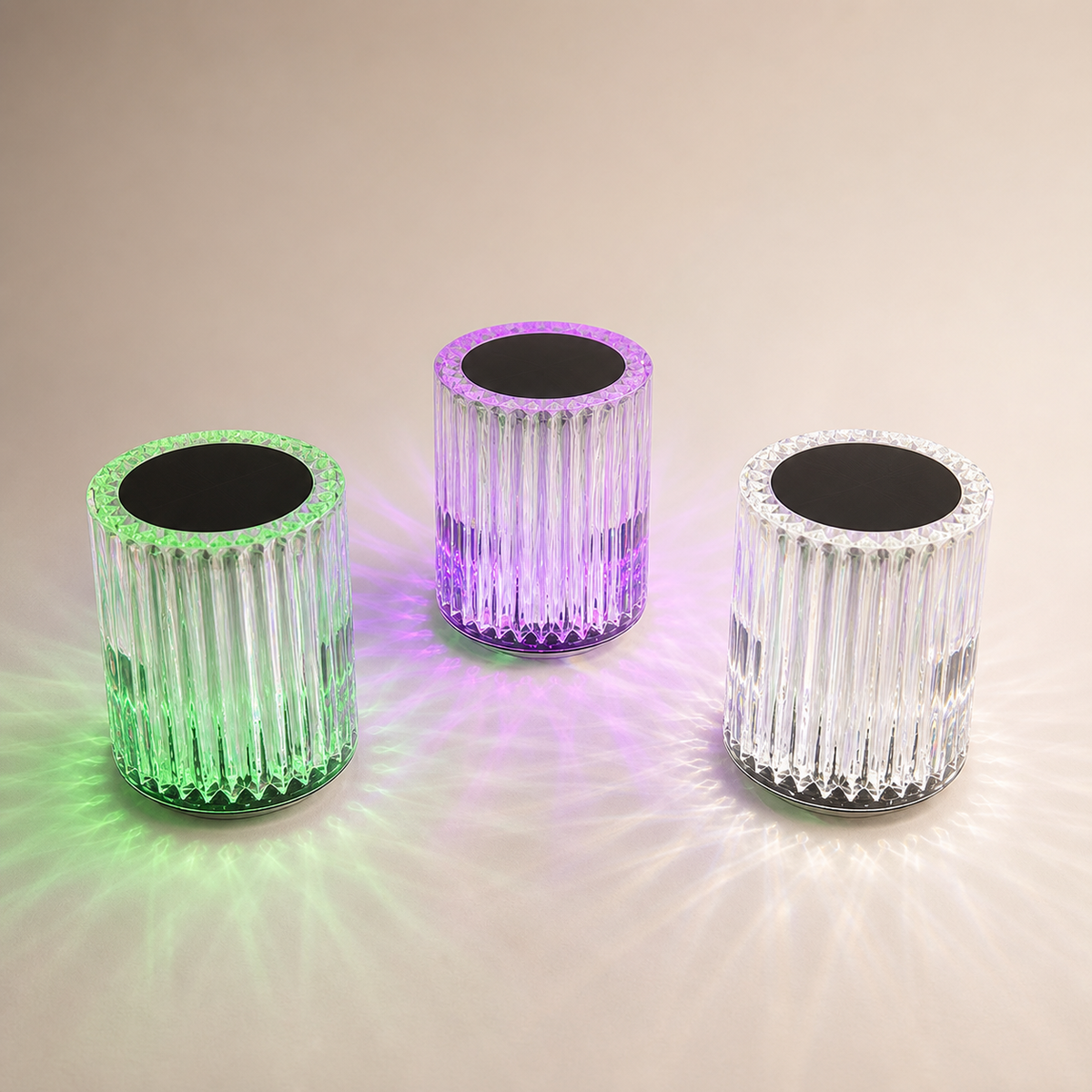 Resto Glow AI product image 2026-08-03 — clean background — Crystal RGB LED Table Lamp for Restaurant Tables