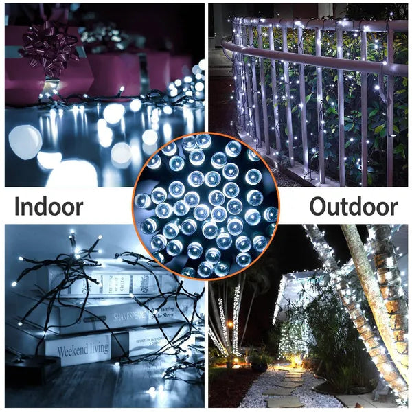 12m Multicolor Solar String Lights — Restaurant Patio — view 2