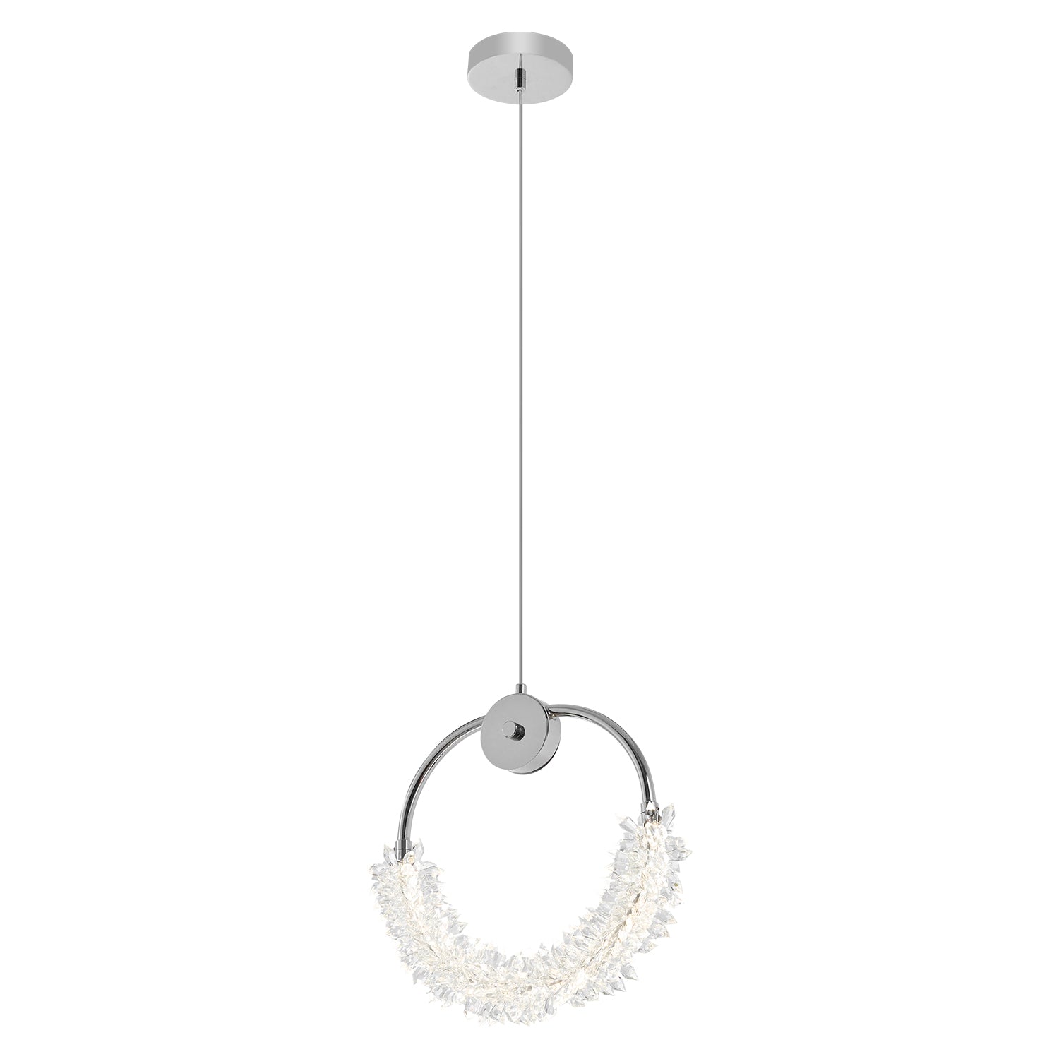 Crystal LED Hanging Bar Chandelier — Restaurant Lounge — view 9
