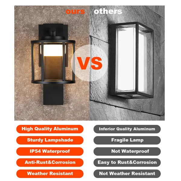 Modern Waterproof Replaceable-Bulb Wall Sconce for Restaurant Patios and Garden Entrances — view 4