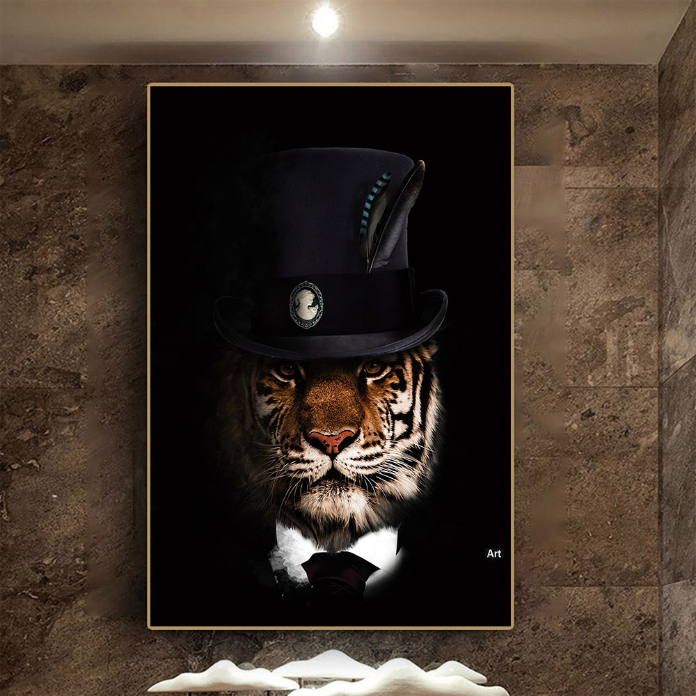 Living Room Decor Wall Decor Black Wildlife Canvas Poster Print — view 5